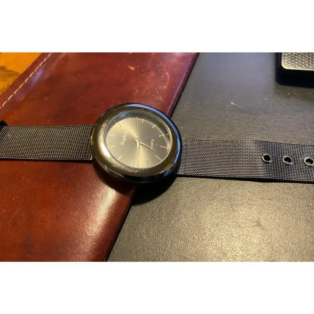 Women's 37mm Sophie Watch, Gun metal Tone with Mesh Band